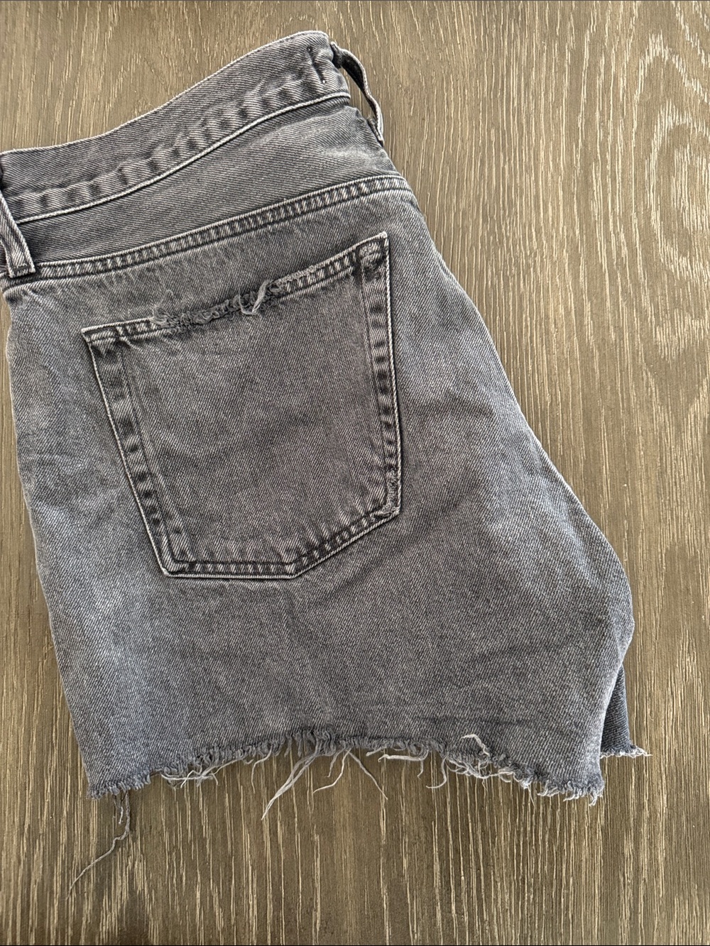 Agolde Women's Washed Gray Denim Jean Shorts